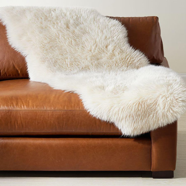Luxe Faux Fur Double Length Hide, Ivory