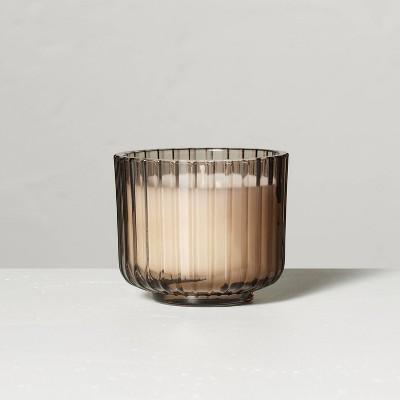 Ribbed Glass Salted Honey Fall Jar Candle Beige - Hearth & Hand™ with Magnolia