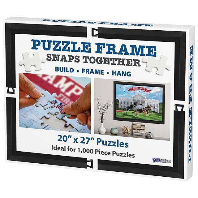 20 x 27 Puzzle Frame, Easy to Hang, Contemporary Matte Black, No Glare Frame