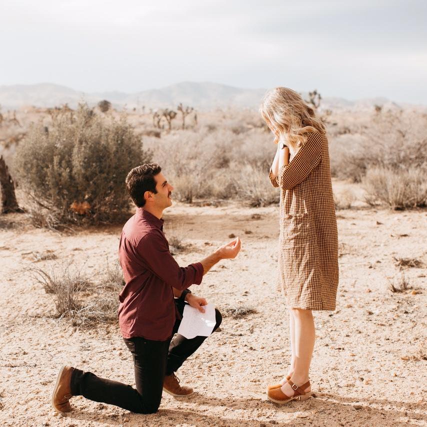 When Aaron proposed in Joshua Tree!