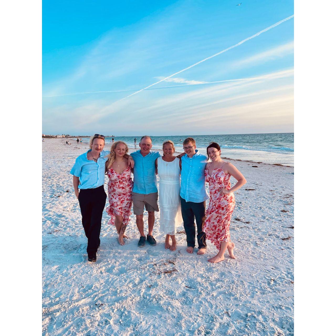 The Kondrat family after surprising Kelli for Kelli & Keith's 30th Wedding Anniversary