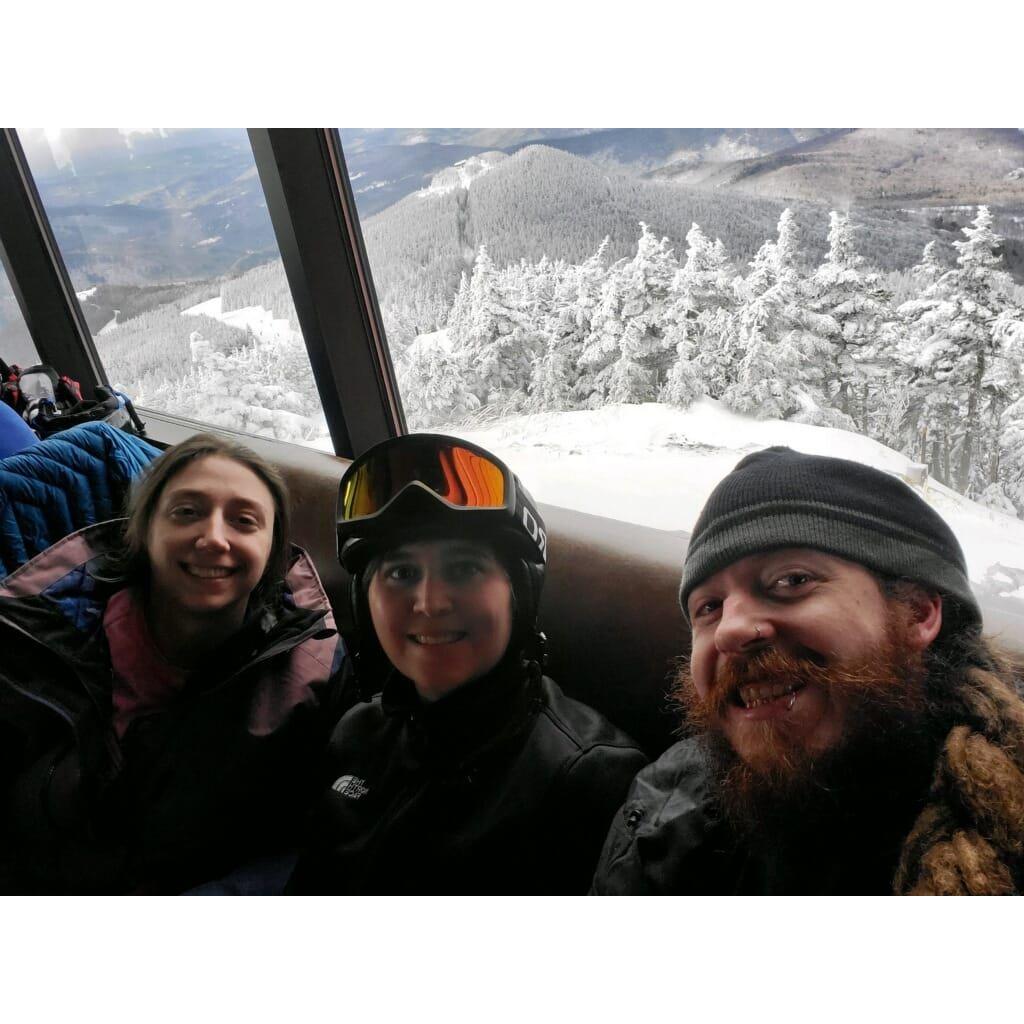 Peak lodge break time with our friend Alyssa.