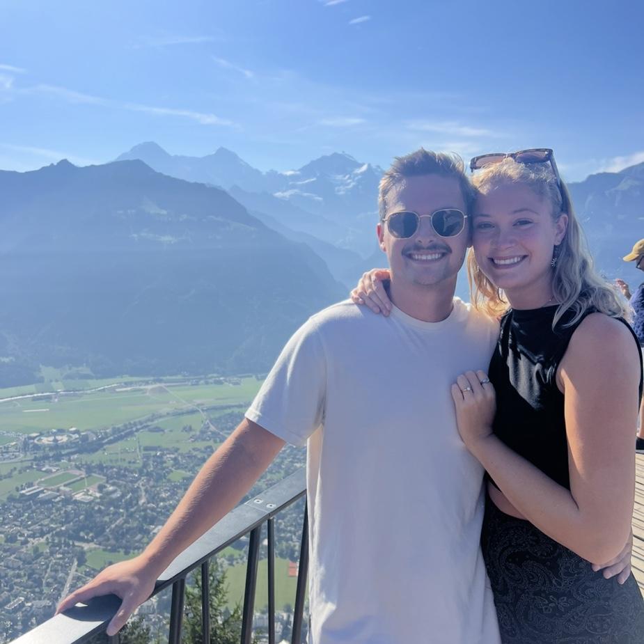 Right after he proposed in Interlaken, Switzerland