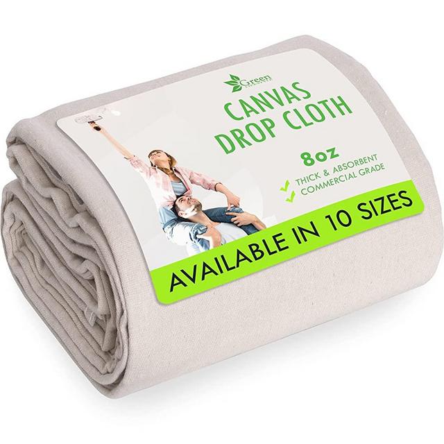 All Purpose Canvas Drop Cloth - Canvas Tarp, Canvas Fabric Drop Cloth Curtains, Drop Cloth for Painting, Floor & Furniture Protection, Painters Drop Cloth, Paint Drop Cloth (Canvas Sheet 6x9)