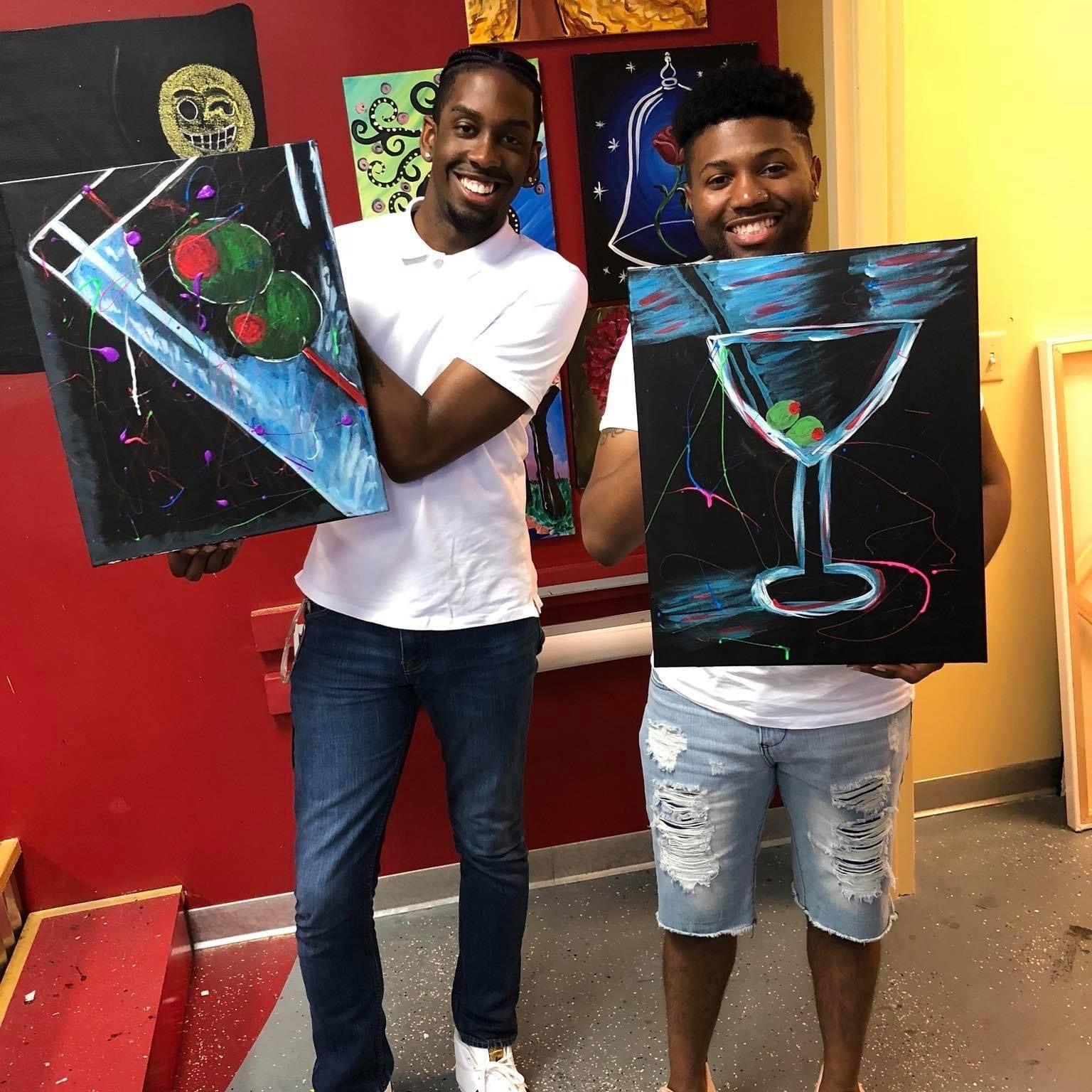 Paint & Sip. Jon did not follow directions.