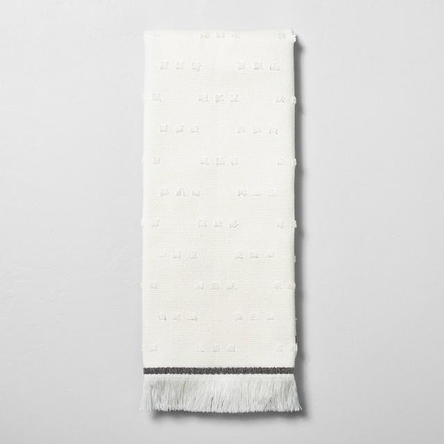 Hand Towel Fouta Texture Dots Sour Cream / Railroad Gray - Hearth & Hand™ with Magnolia