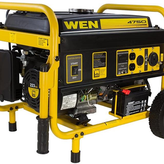 WEN 56475 4750-Watt Gasoline Powered Portable Generator with Electric Start, CARB Compliant