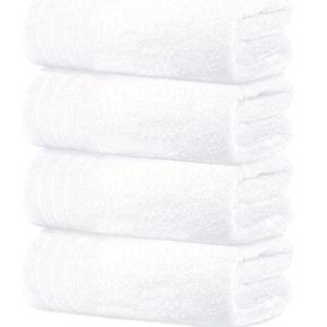 Tens Towels Pack of 4 Extra Large Bath Towels 30 x 60 Inches, 100% Cotton, Larger & Lighter Weight, Quicker to Dry, Super Soft and Absorbent, Perfect for Bathroom, White