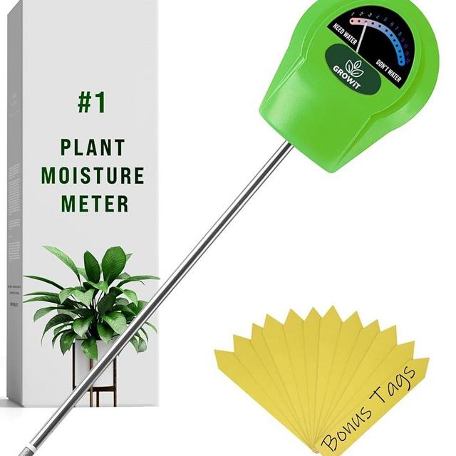 GROWIT Soil Moisture Meter for Plants - Plant Moisture Meter for House Plants | Hydrometer for Plants | Plant Moisture Meter Houseplants | Water Tester for Plants | Farming Indoor and Outdoor Plants