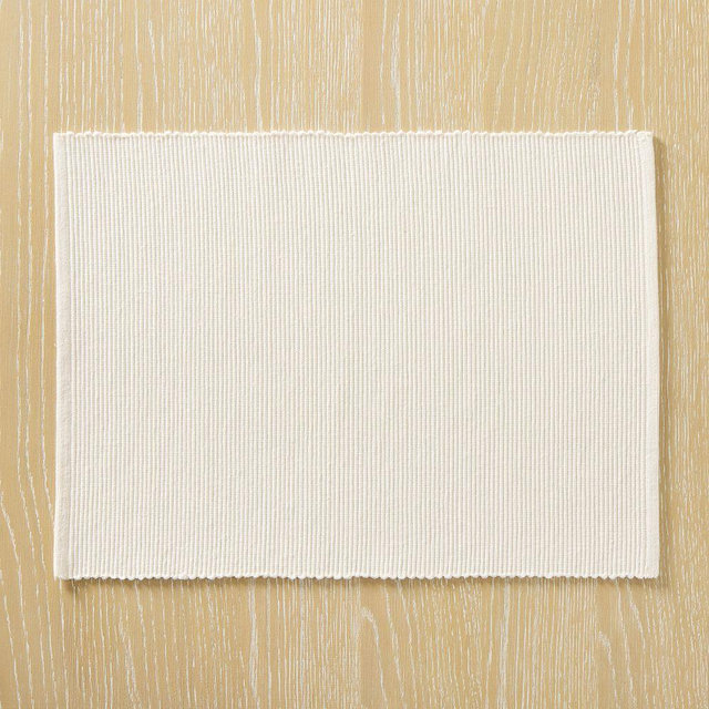 Riviera Placemat, White, Set of 4