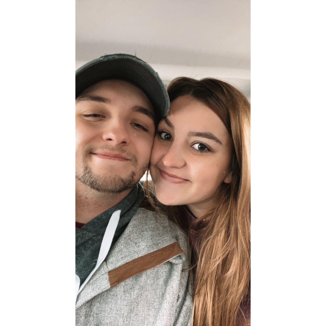 Our very first picture together as a couple December 2021