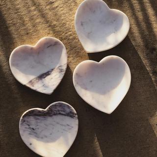Marble Heart Coaster, Set of 4