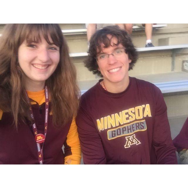Our first University of Minnesota, Twin Cities football game (2016).