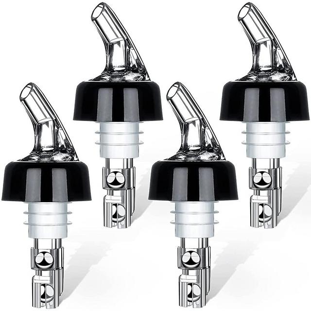 Automatic Measured Bottle Pourer - Quick Shot Spirit Measure Pourer Drinks Wine Cocktail Dispenser Home Bar Tools - 1oz/30ml (4 pack)