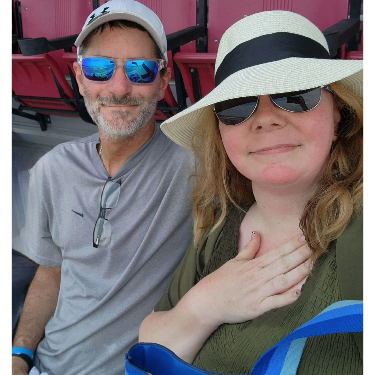 Attending our first NASCAR race at Nashville Superspeedway!