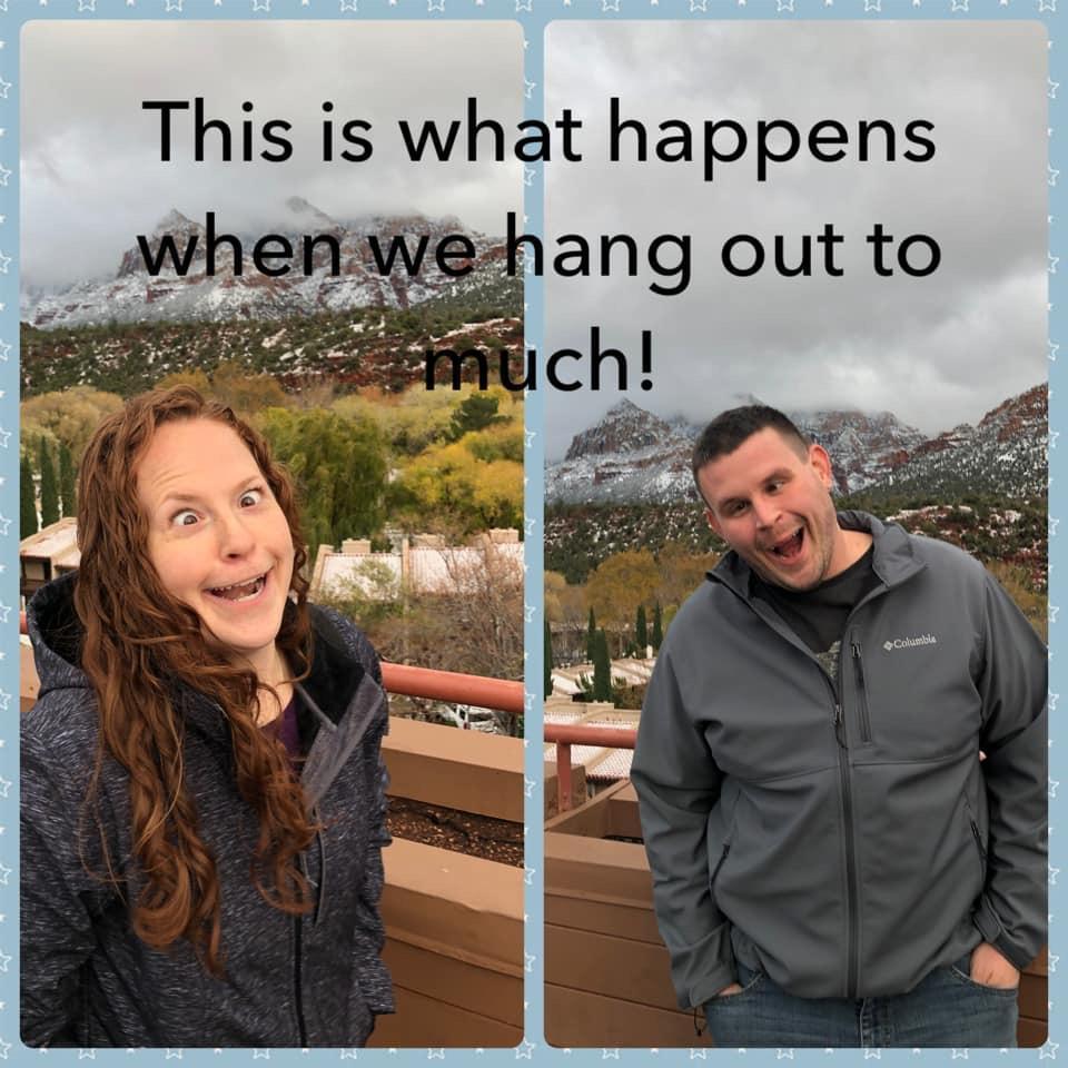 We're really 2 peas in a pod with those faces!