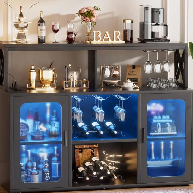 Ivy Bronx Lakynn 47.2'' Bar Cabinet & Reviews | Wayfair