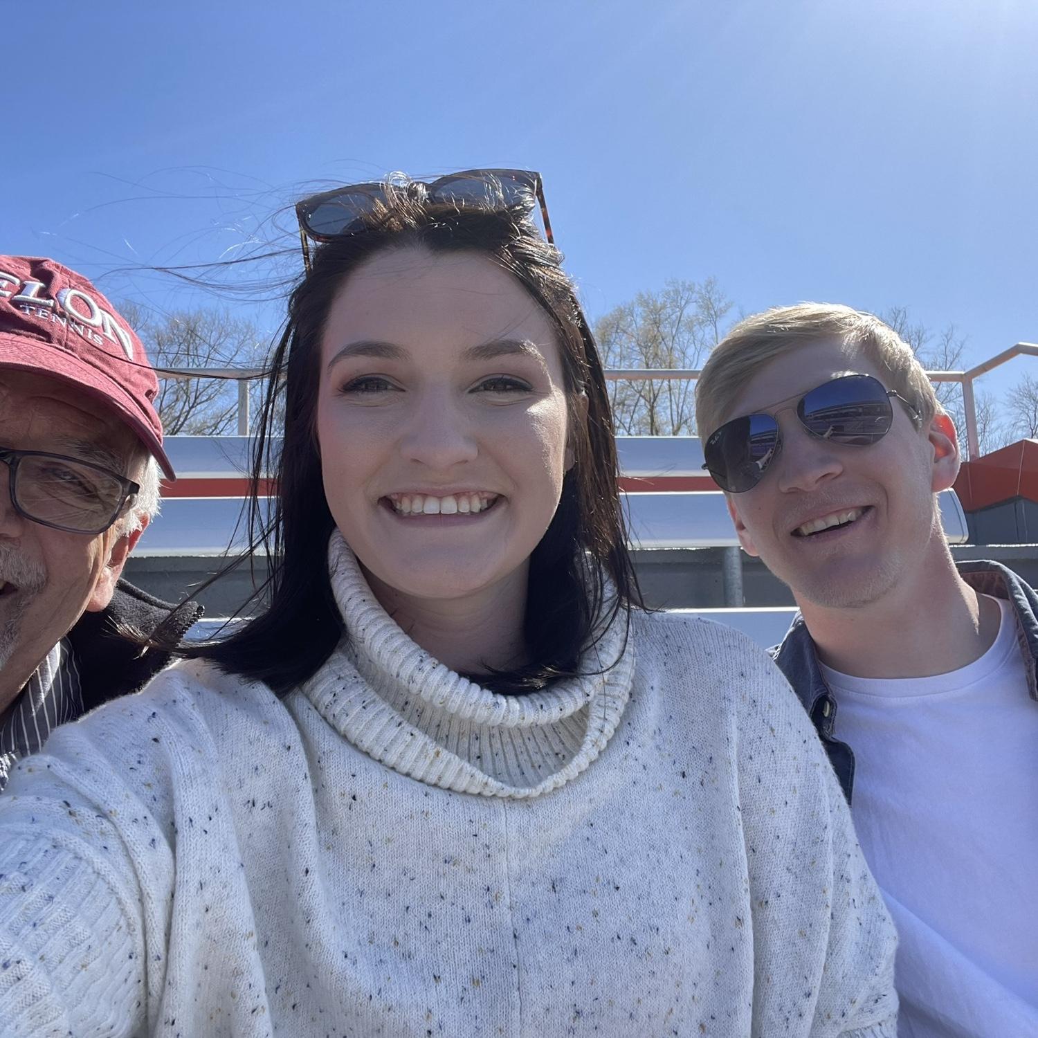 March 27, 2022
Will met Lila's Dad, Steve, and the three went to a Clemson v. Elon tennis match (The quickest way to get Steve's seal of approval... Tennis and Elon)