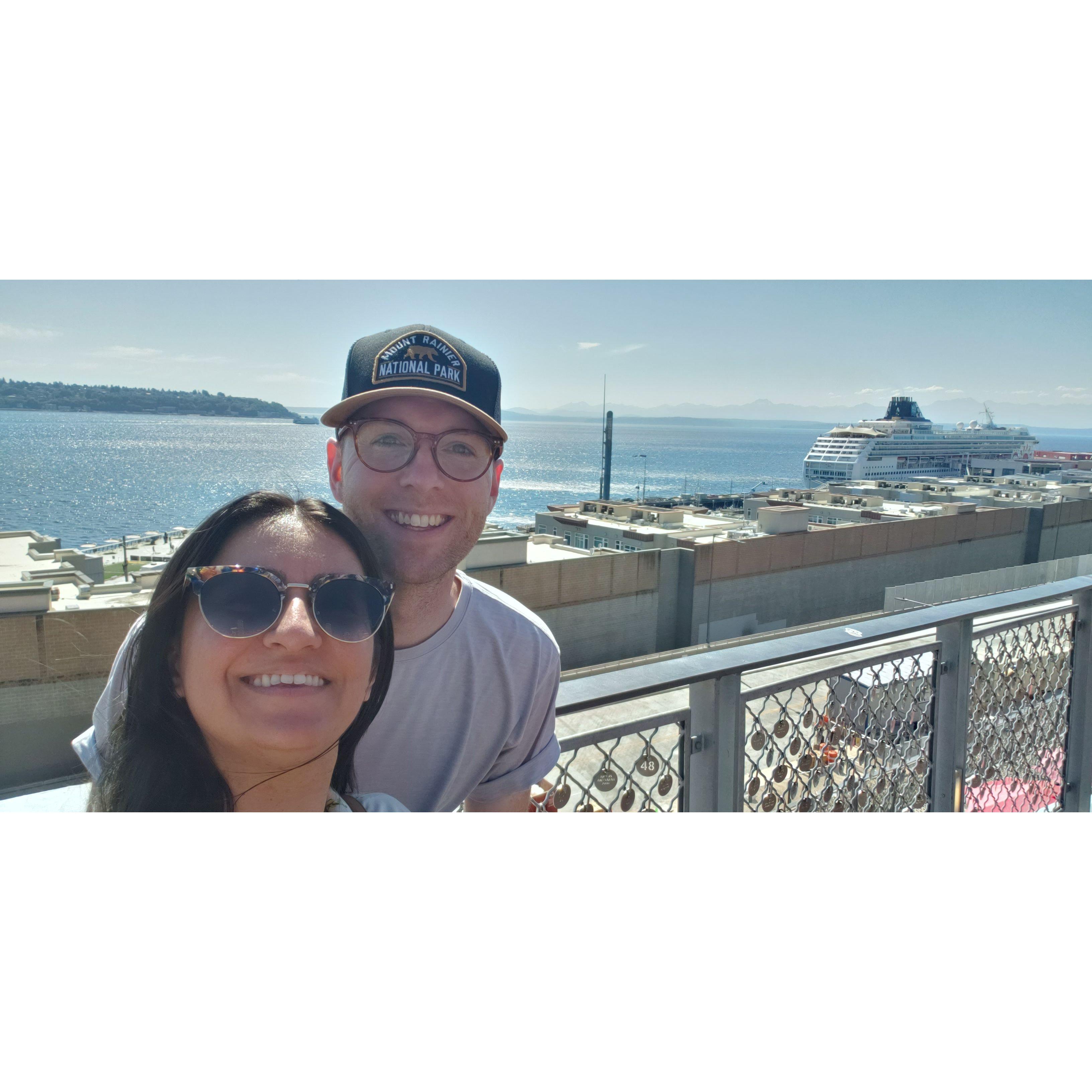 Overlooking Elliott Bay in Seattle - June 2023