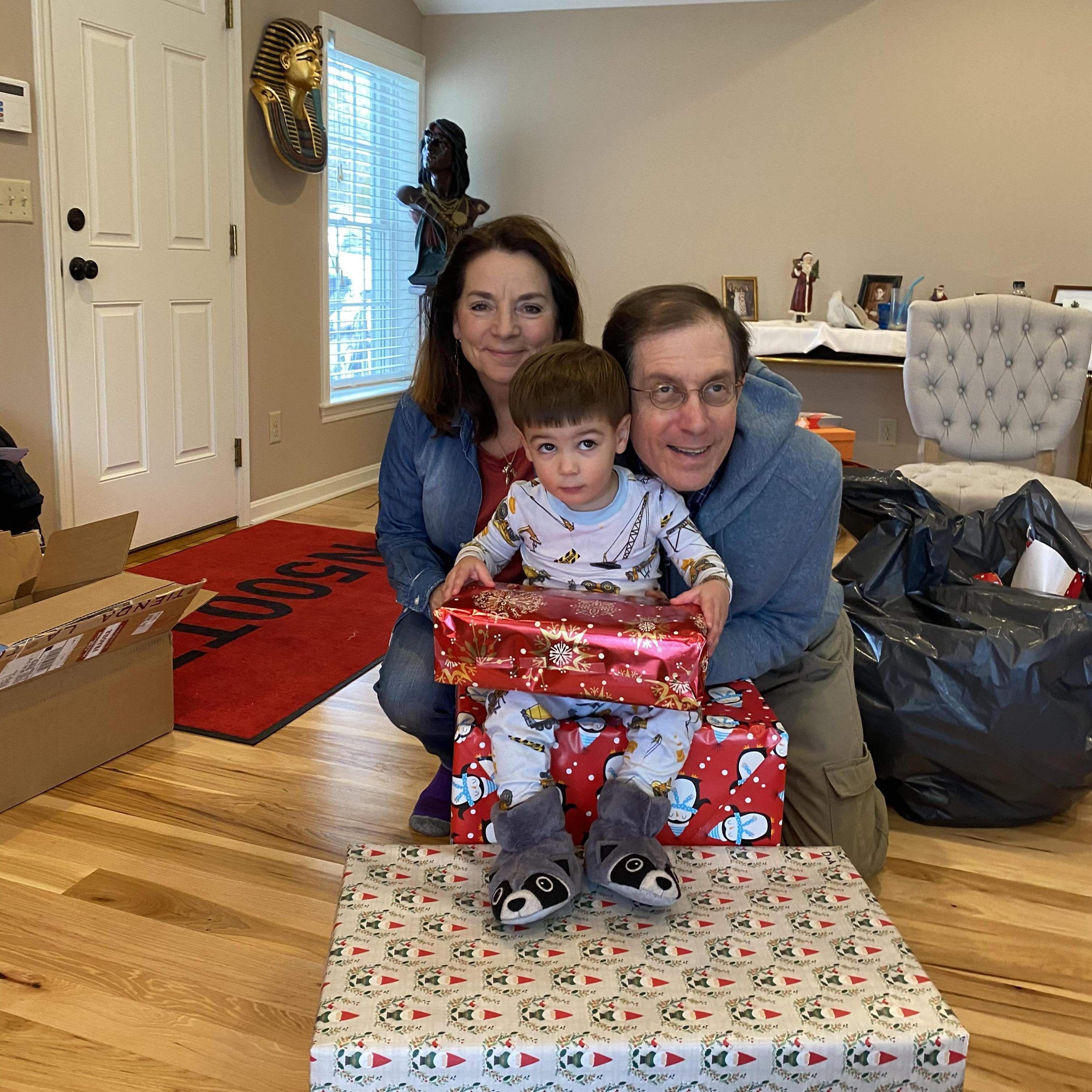 Luca with his grandparents