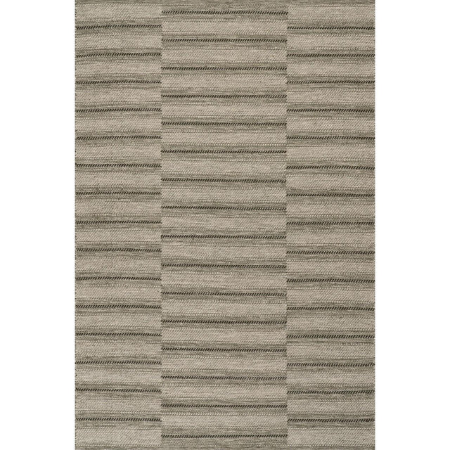 Nate Berkus x Rugs USA - Mateo Striped Wool Cozy Area Rug, 6' x 9', Olive