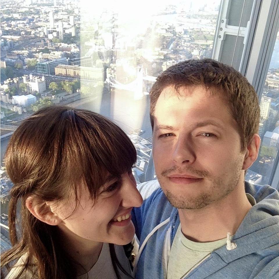 At the top of The Shard on one of our last nights in London.