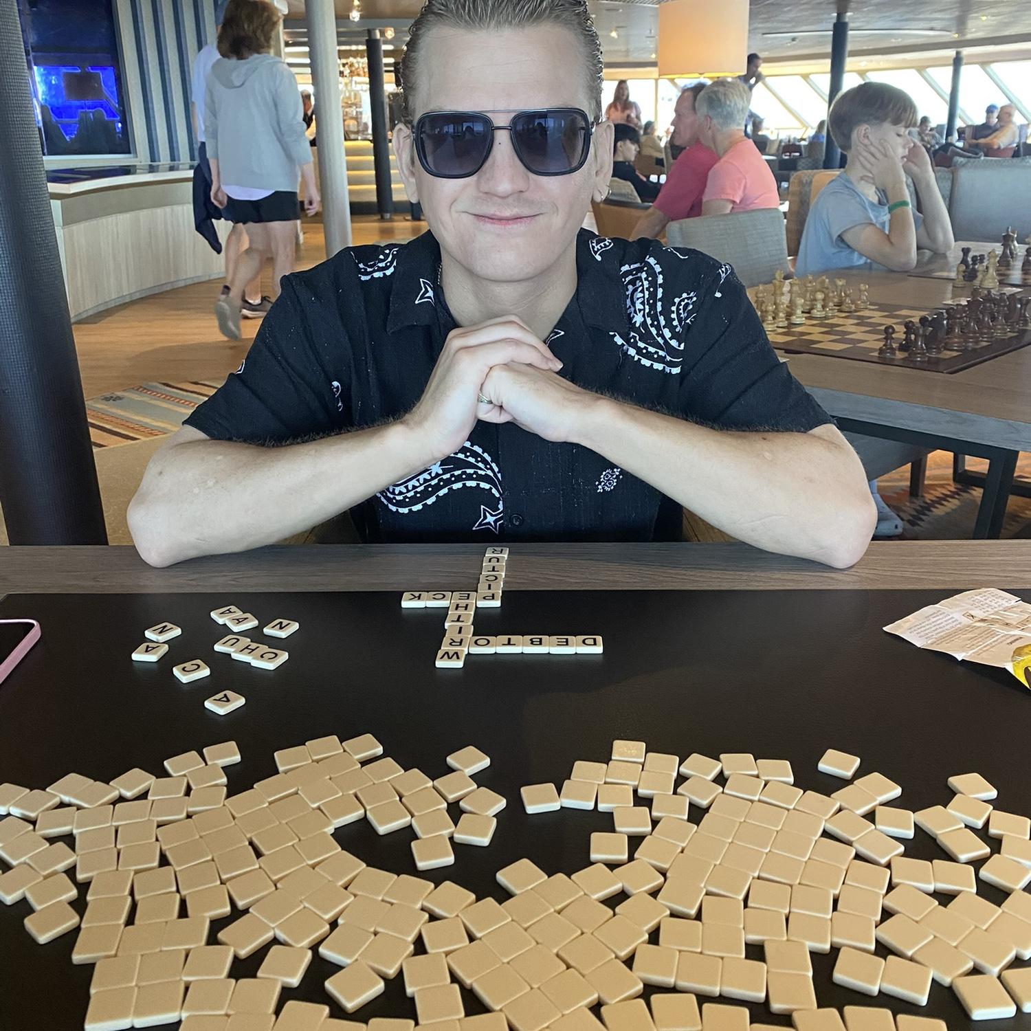 Clayman and Alanna doing their favorite activity! Games!