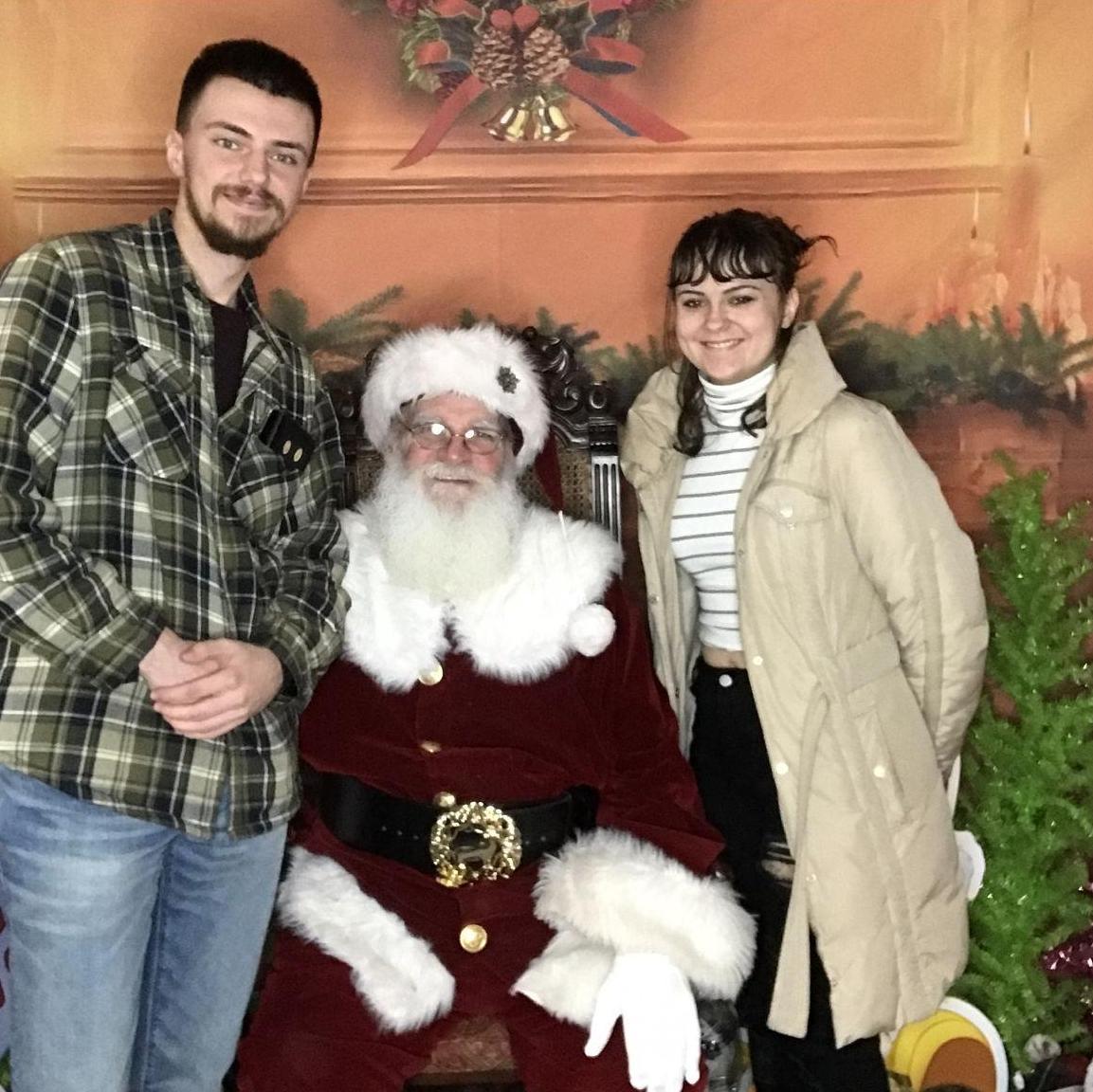 We went and saw Santa the day we got engaged