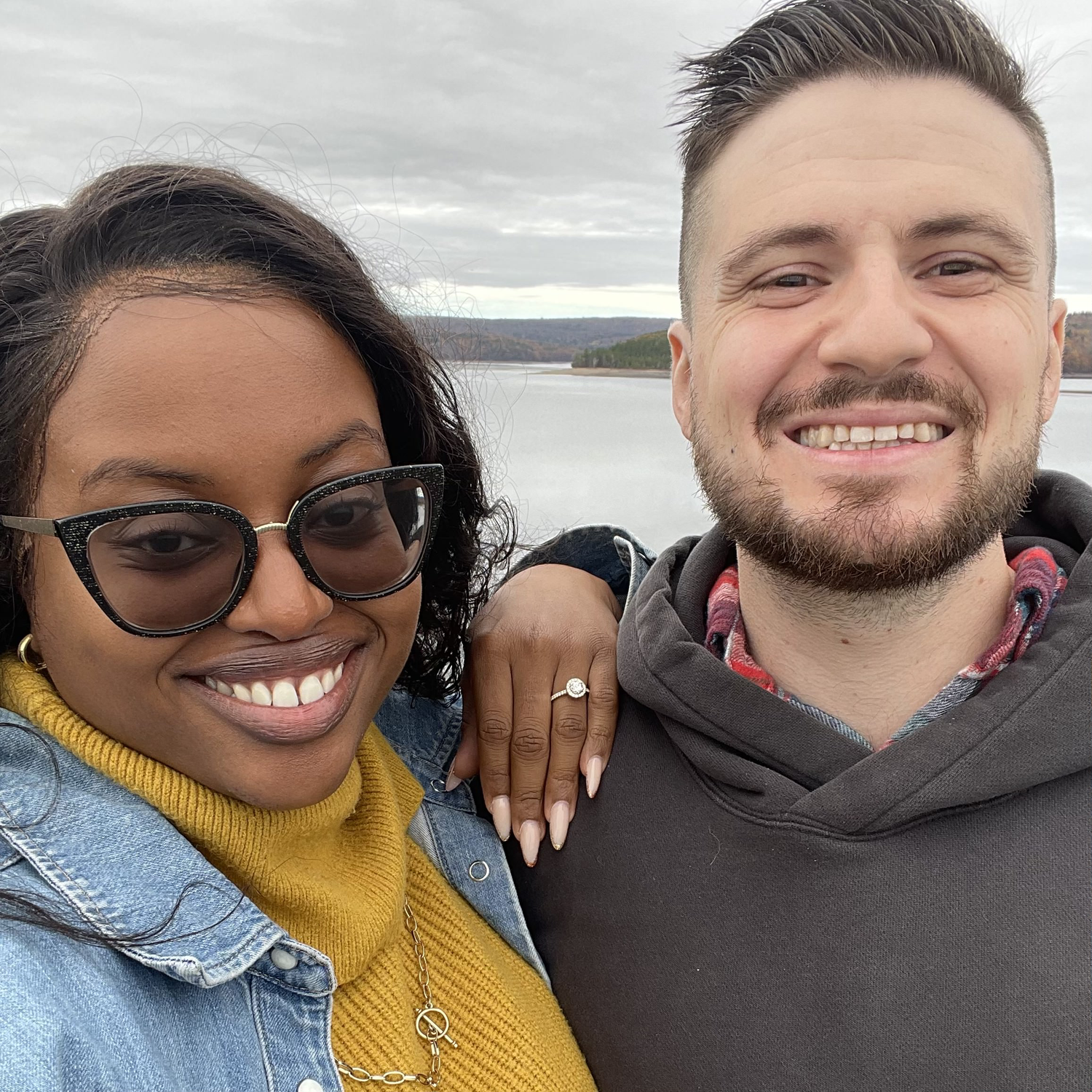 The day after getting engaged! Neversink Reservoir, Sullivan County, NY, 10/23/2022