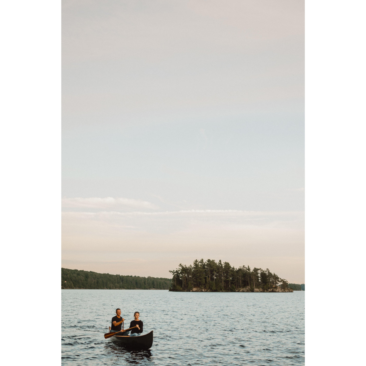 We spent our first Fourth of July together in a canoe!