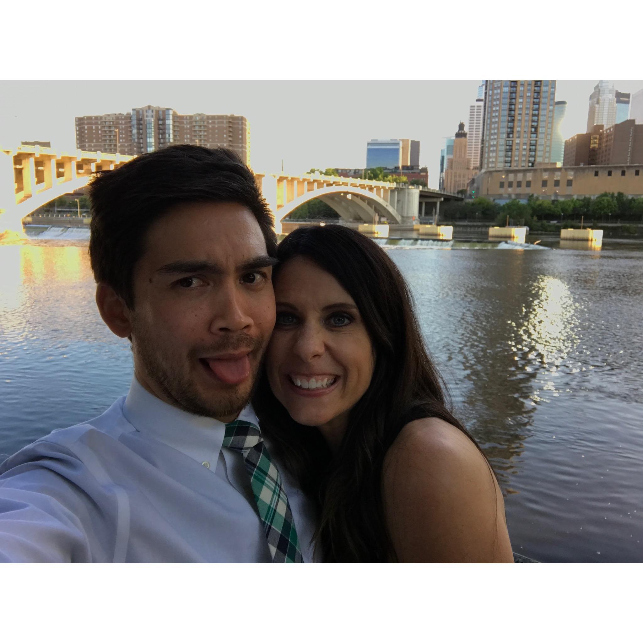 Why so serious? (At St. Anthony Falls, downtown MPLS)