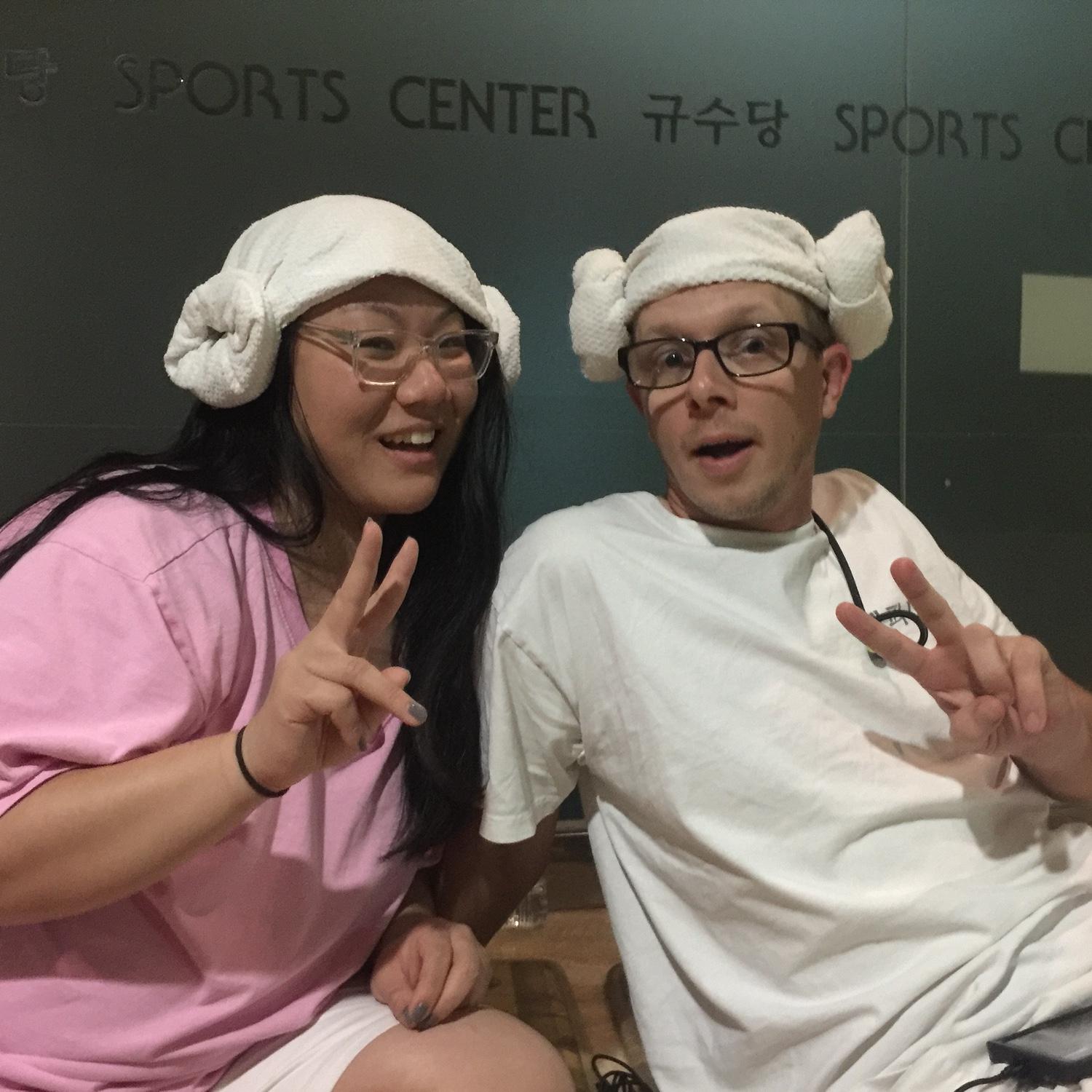 Spending our first day in Seoul, South Korea at a jjimjilbang (Korean spa). November 2019.