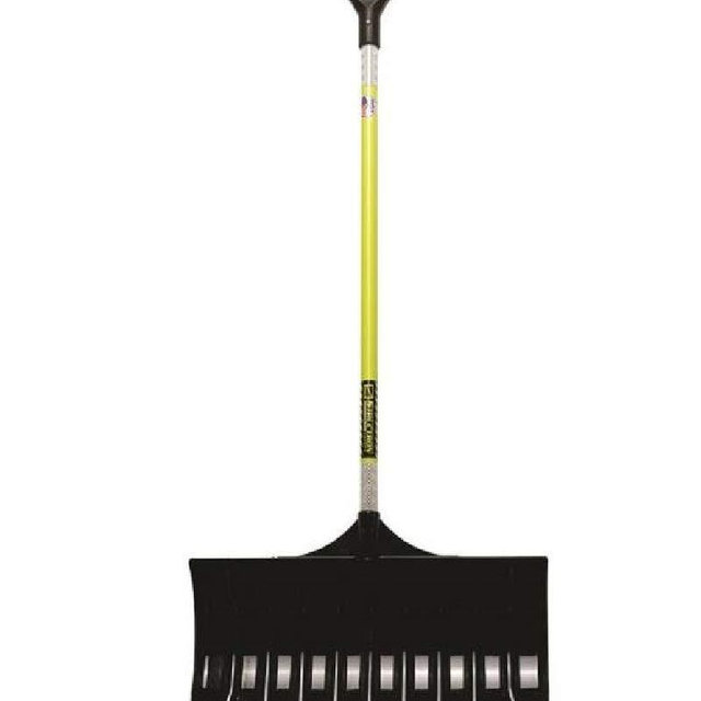 Structron 96858 Snow Pusher, 24" Polycarbonate, 45" Premium Fiberglass Handle, Poly D Grip - Made in USA