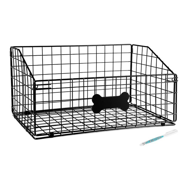 Faihats Large Dog Toy Basket Metal,Dog Toy Box,Dog Toy Bin for Living Room Area,Dog Toy Storage Basket,Dog Baskets for Toys,Puppy Toy Holder,Dogs Toy Container Organizer,Medium Pet Toy Food Storage