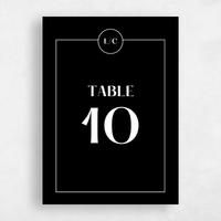 Black Wedding Table Number - Brevard