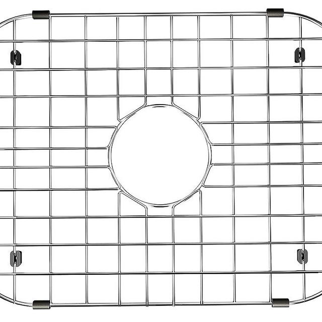 Alonsoo Sink Grid and Sink Rack Protectors, Stainless Steel 18-1/8" L x 13-3/8" Sink Grids for Bottom of Kitchen Sink Drain with Corner Radius, Stainless Steel