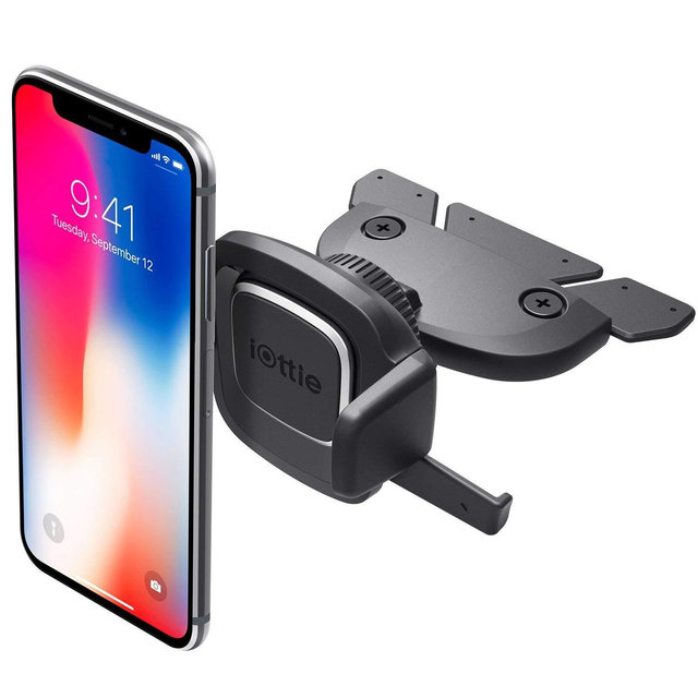 iOttie Easy One Touch 4 CD Slot Car Mount Phone Holder for iPhone Xs Max R 8 Plus 7 Samsung Galaxy S9 S8 Edge S7 Note 9 & Other Smartphone