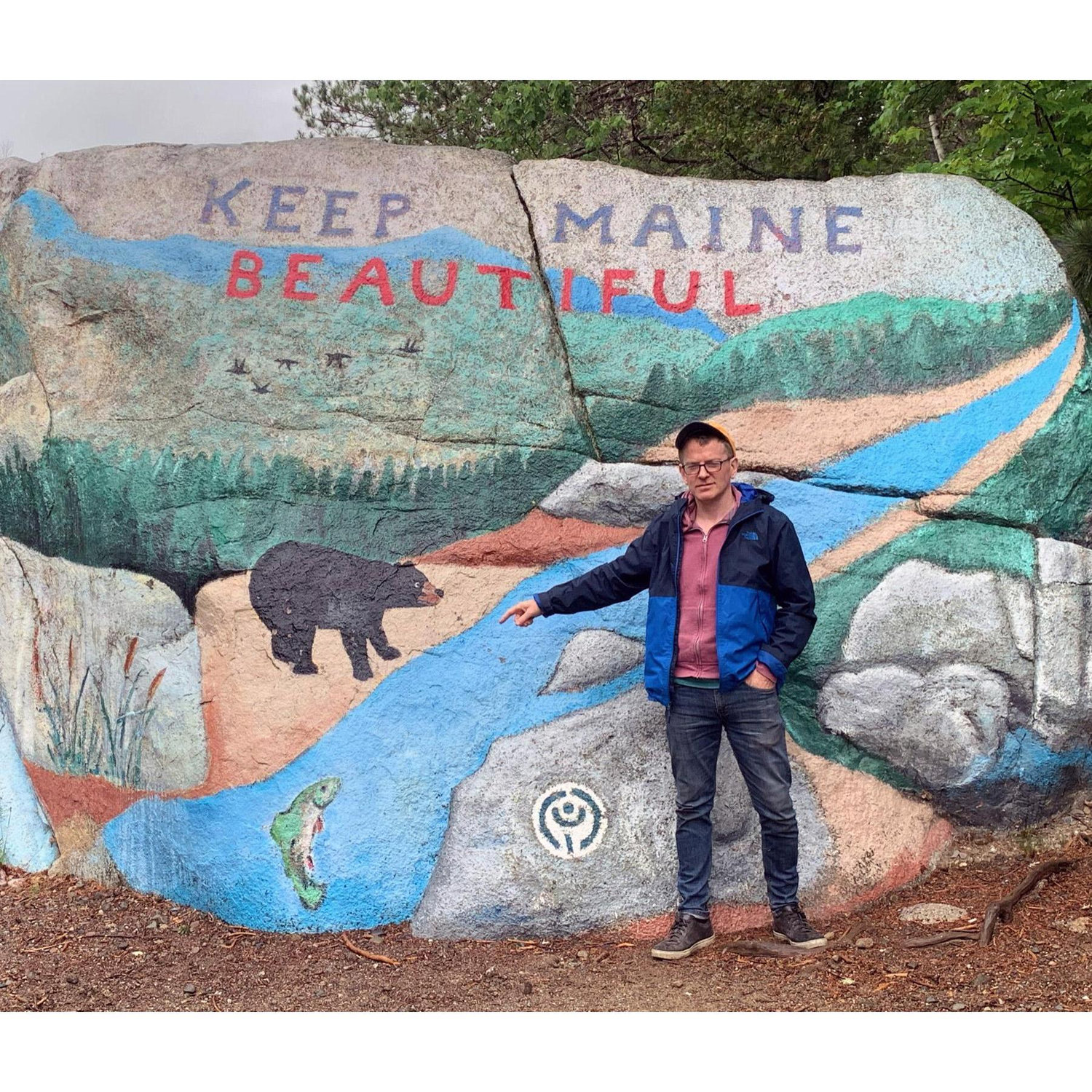 we hiked katahdin! here's tom and a bear