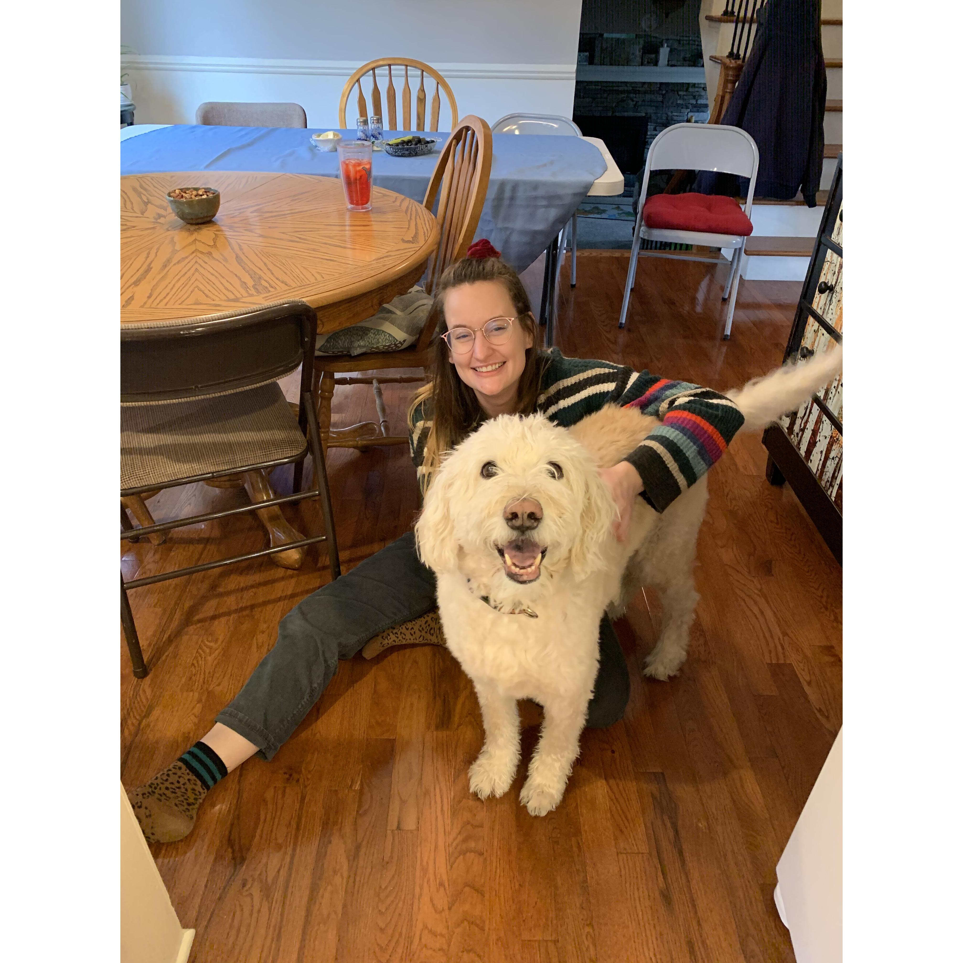 Pre-dinner snugs with Kesey!