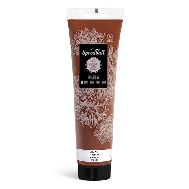 Speedball Water-Soluble Block Printing Ink, 5-Ounce Tube, Brown
