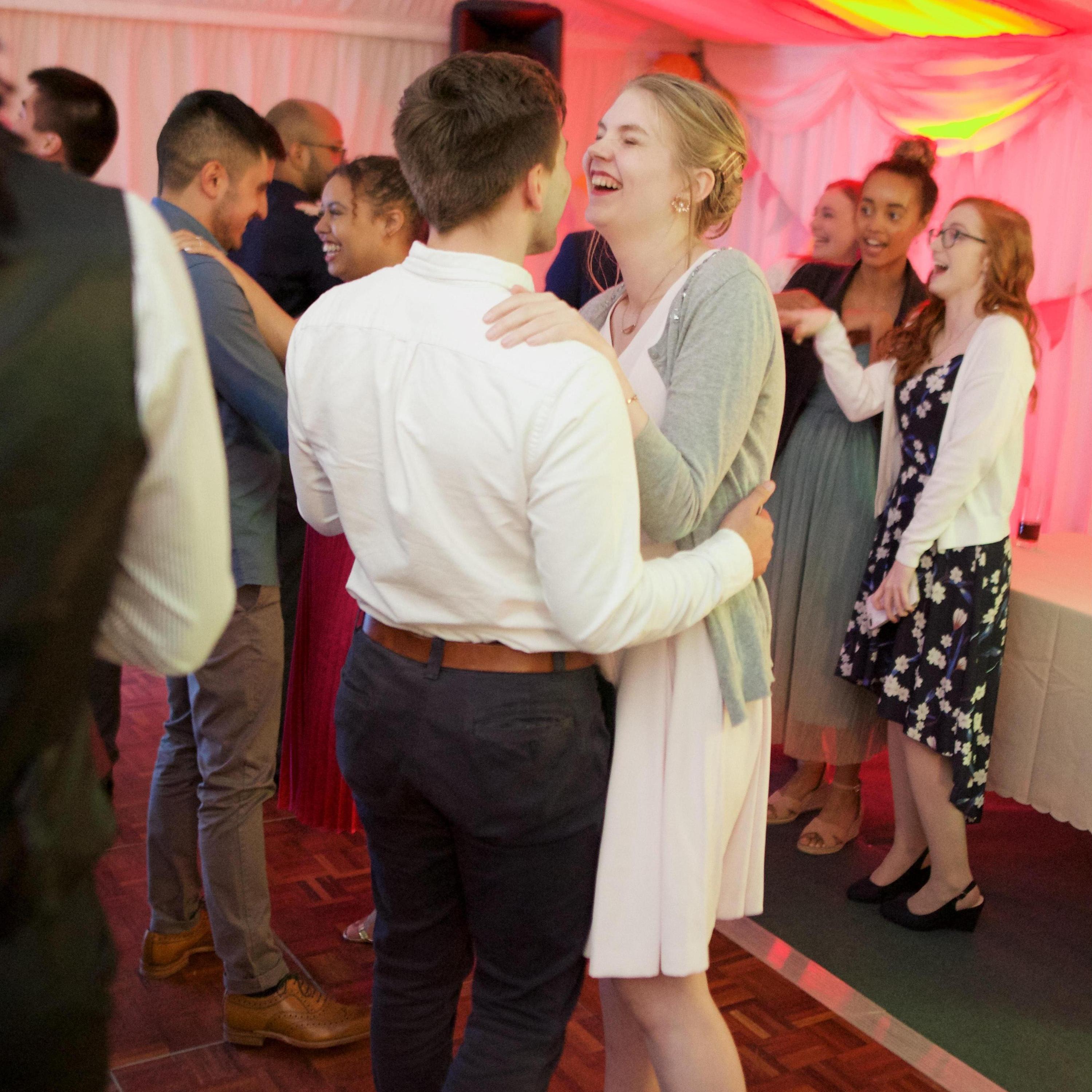 Dancing to "Perfect" by Ed Sheeran while celebrating the wedding of Amelia's friends Chris & Lizzie Ingamells in London this past summer.