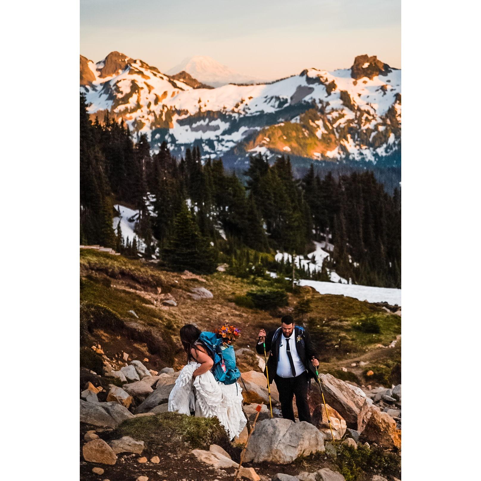 Hiking in a ball gown... was totally worth it. 