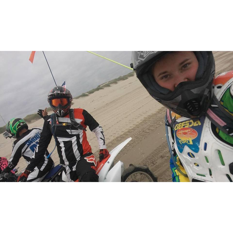 My first time out on the dunes. I was riding my new dirt bike, and John was there to coach me (and pick me up) the entire time.