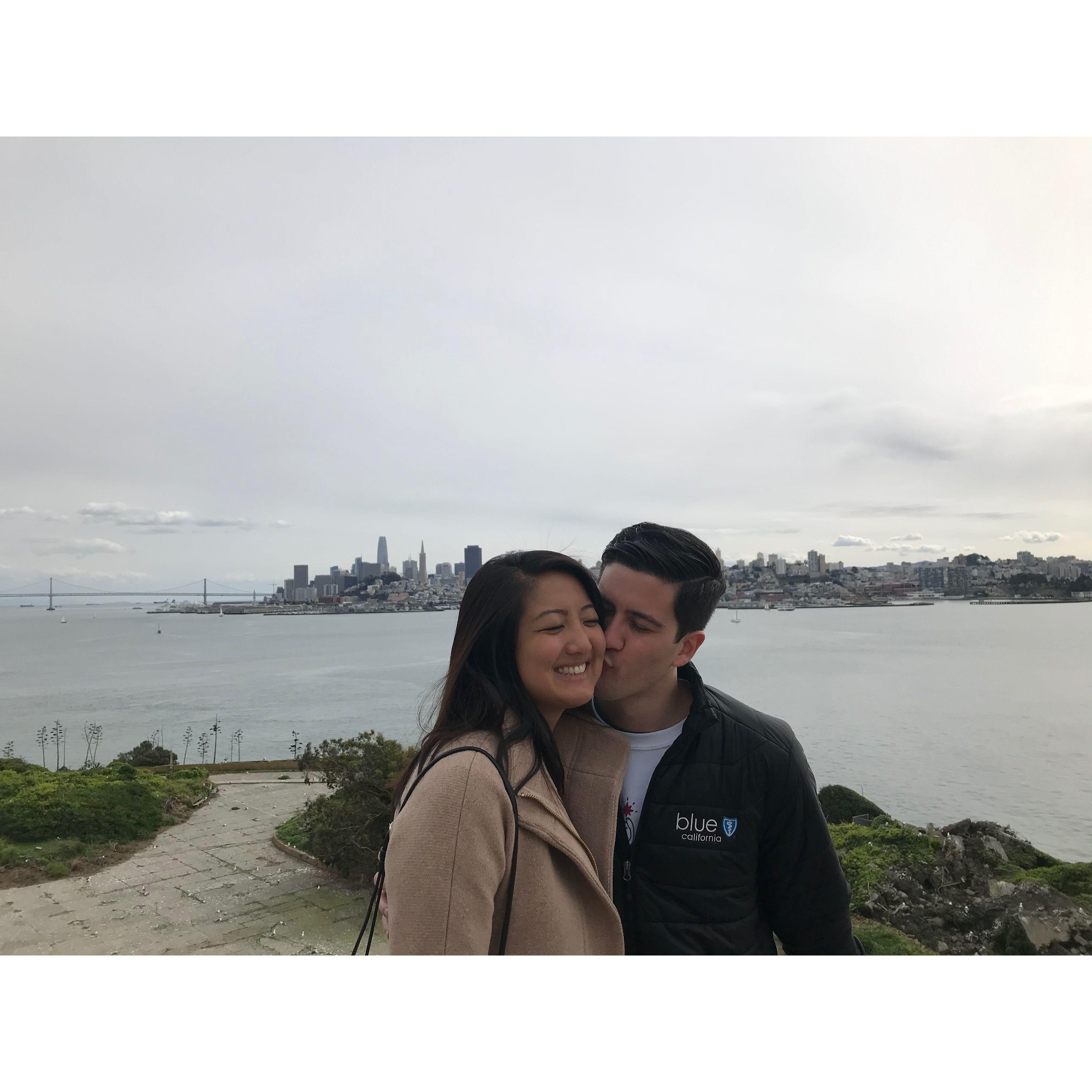 Where Richard met some of Anna's good friends for the first time - trip to Alcatraz :) right before shelter-in-place