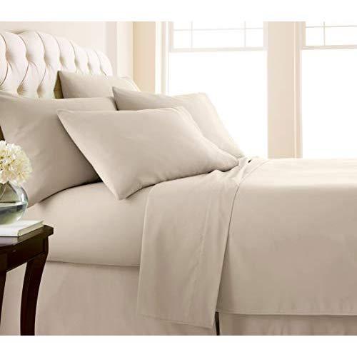 Southshore Fine Living, Inc. Vilano Springs - Premium Collection 6-Piece, 21 Inch Extra-Deep Pocket Sheet Sets, Bone, Queen