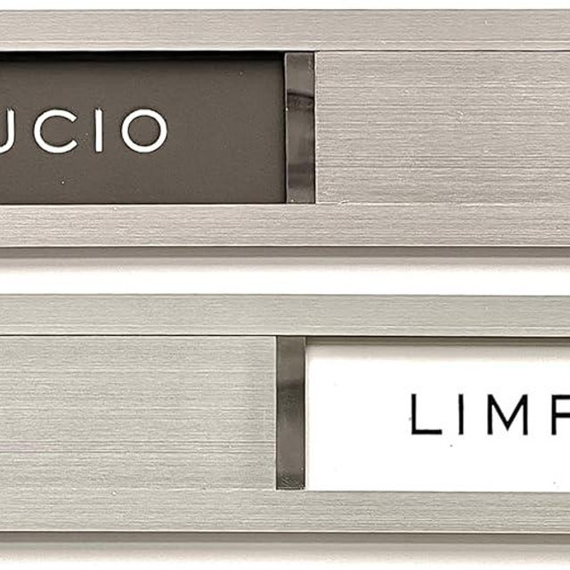 Dishwasher Magnet Clean Dirty Sign (Spanish), Limpio Sucio, Kubik Letters Premium Stainless Steel Grade 304, Kitchen Organizers and Storage Decor Accessories, Extra Adhesive Tapes Included