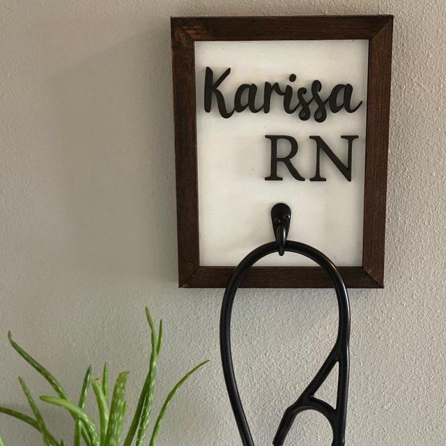 Stethoscope hanger, Personalized sign,...