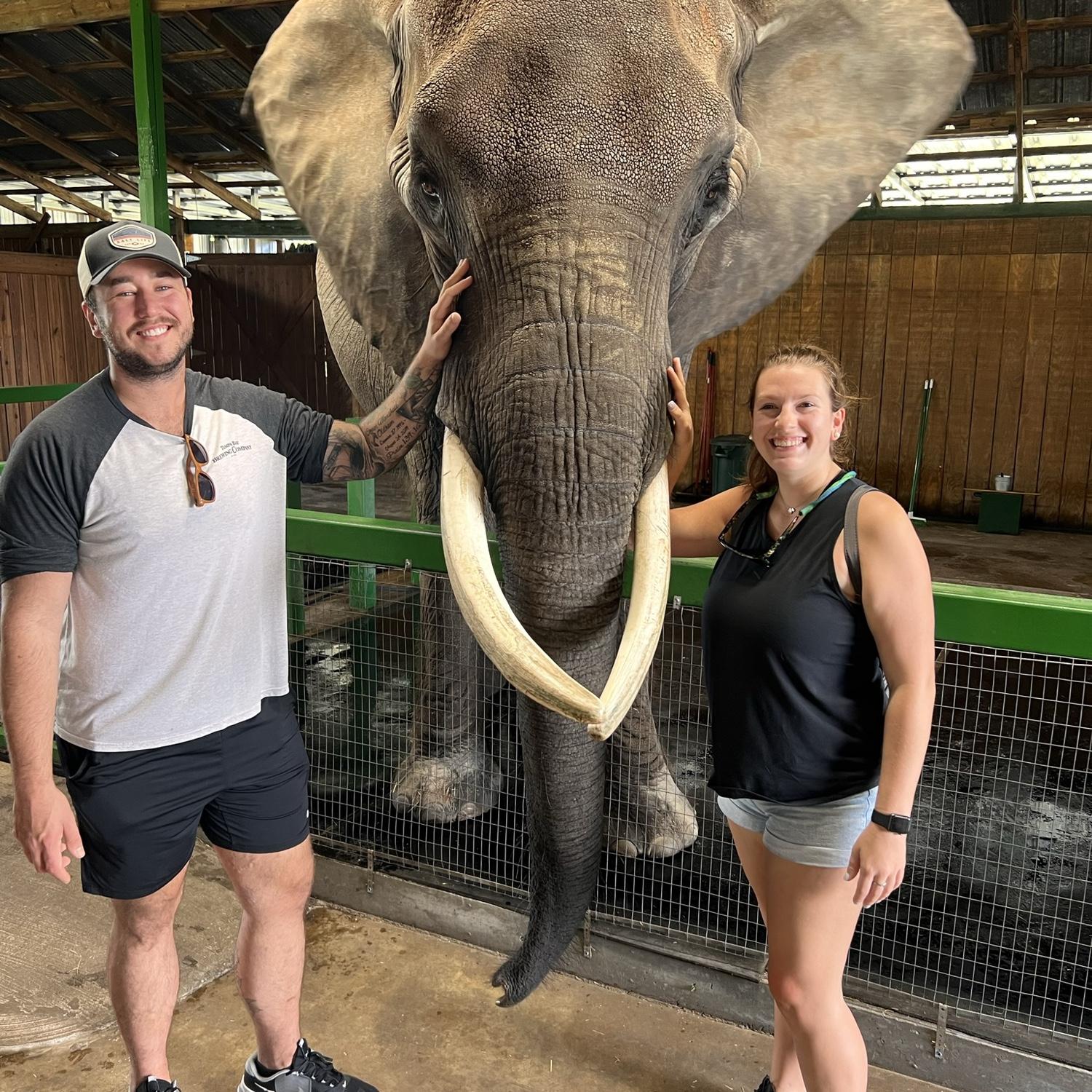 Devin surprised Sam with a VIP experience for her birthday to bathe and feed elephants, her favorite! Myakka City Elephant Sanctuary, June 2022