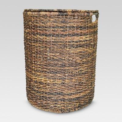 25"x13"x20" Wicker Hamper Dark Global Brown - Threshold™