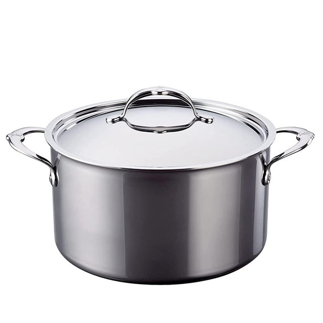 Hestan - NanoBond Collection - Stainless Steel Titanium Stock Pot, Induction Cooktop Compatible, 8 Quart